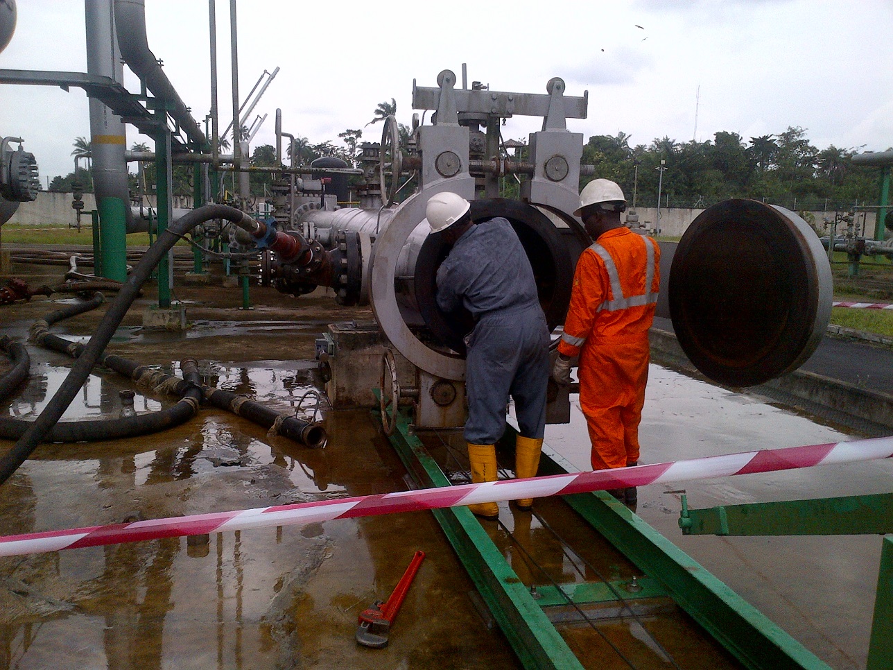 Pre commissioning of 24 inch by 121-kilometer pipeline